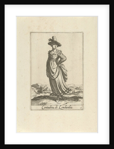 Peasant Woman dressed in the Lombard fashion by Johannes Covens and Cornelis Mortier