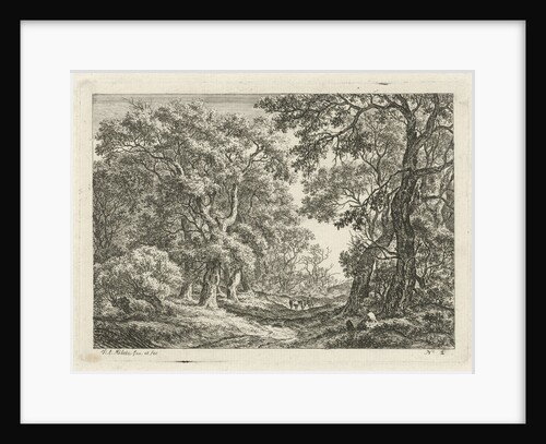 Road between trees by Franciscus Andreas Milatz