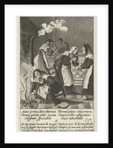 Woman finds the wafer in the fire by Hendrik Aertssens