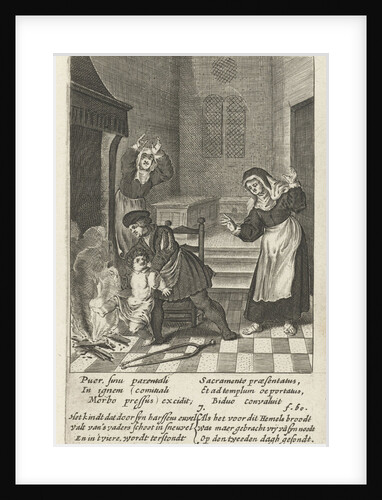 A child falls into the fire, 7 by Hendrik Aertssens