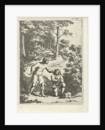 Voyager threatened with a dagger by Arnold Houbraken