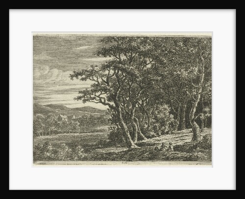 Two children sitting at a forest edge by Ernst Willem Jan Bagelaar