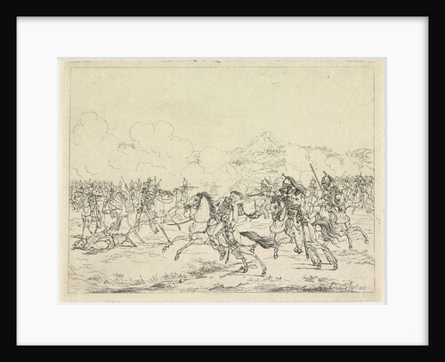 fall of Frederick William, Duke of Brunswick, 1815 by Gerardus Emaus de Micault