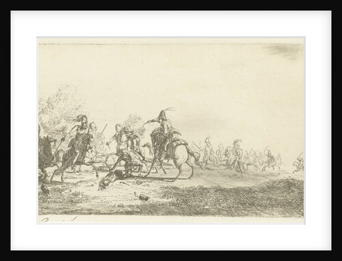 Battlefield Scene by Gerardus Emaus de Micault
