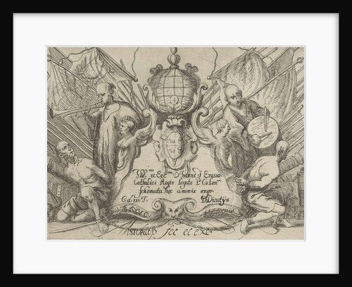 Slaves and Asian figures on both sides of a cartridge by T. D. Dicatys