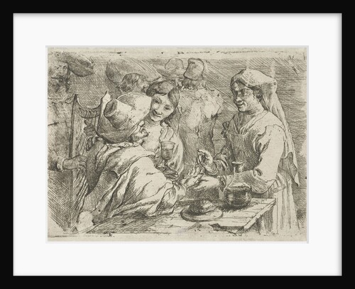 Fortune teller with a customer by Jan van Ossenbeeck