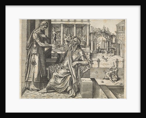 Sara asks Abraham to send Hagar and Ishmael away by Willem Thibaut