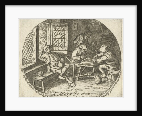 Peasant Interior with backgammon players by Abraham Allard