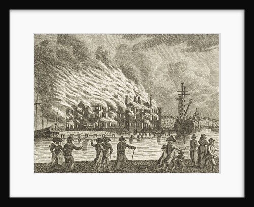 Brand in 's Lands Zeemagazijn by Jan Lucas van der Beek