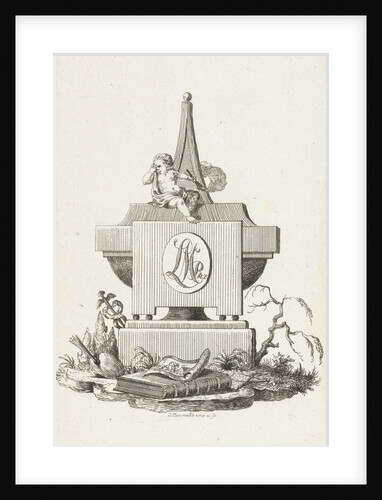 Gravestone with weeping angel by Jean Bernard