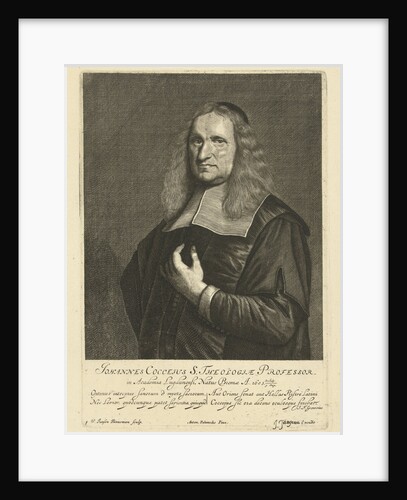 Portrait of theology professor Johannes Cocceius by Johannes Tangena