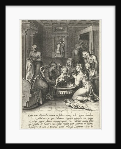 Thomas eats a paper with Ave Maria by Otto van Veen