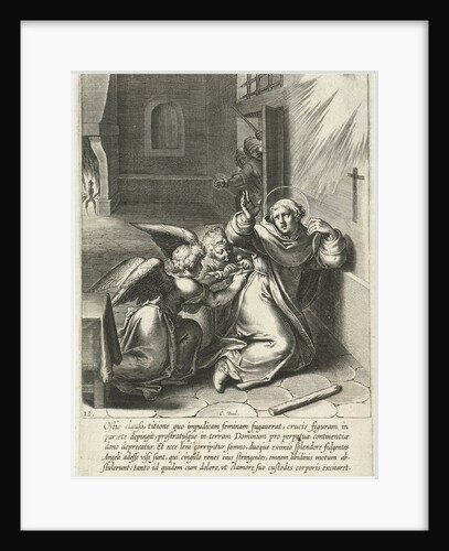 Two angels tie a rope to Thomas middle by Otto van Veen