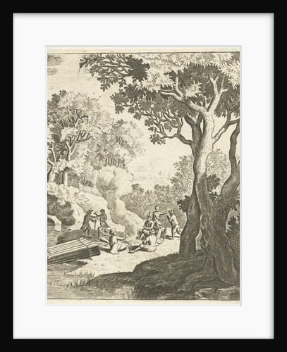 Men at a campfire by Dirck Bosboom