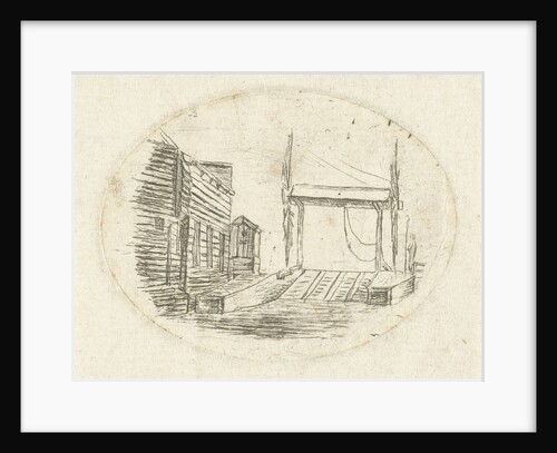 Next to a row of houses by Johannes Ludovicus van den Bos