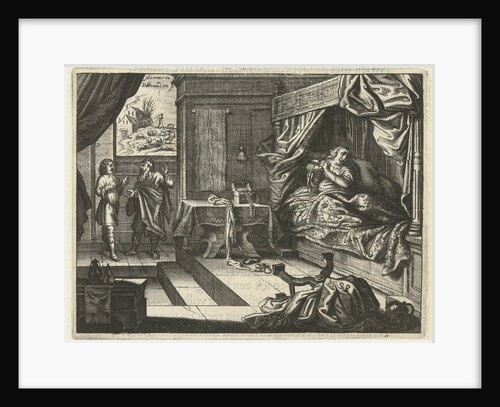 Jacob complains to Laban that he gave him Leah instead of Rachel as his wife by Daniël van den Bremden