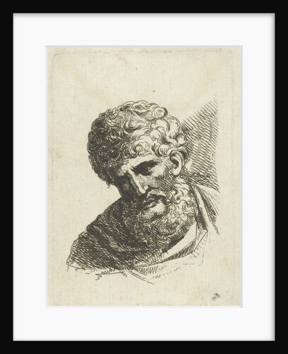Bust of a man with curly hair and beard by Anonymous