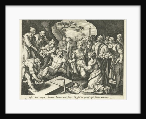 Raising of Lazarus by Theodoor Galle