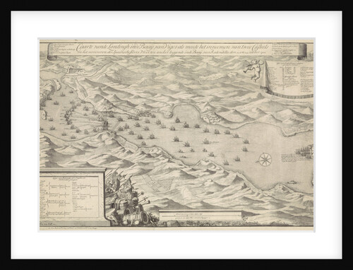 Map of the Battle of Vigo, October 23, 1702 by Anna Beeck