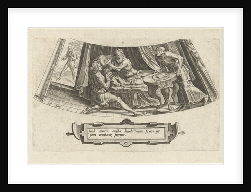 Jacob gets the paternal blessing of Isaac by Julius Goltzius