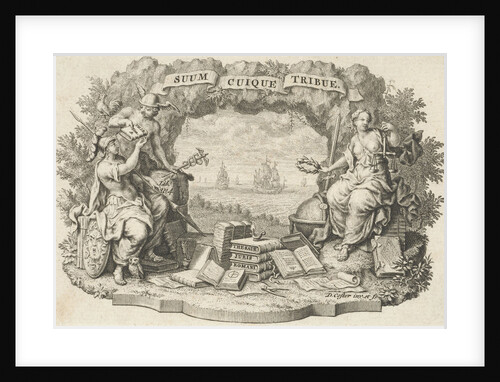 Vignette with Mercury, Minerva and Justice by David Coster