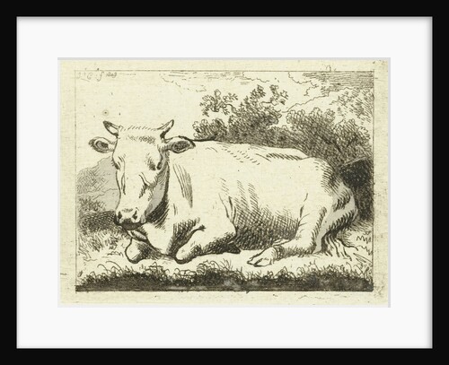 Lying cow by Johannes van Cuylenburgh