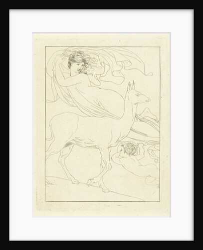 Venus and Cupid floating in the air with deer by David Pièrre Giottino Humbert de Superville