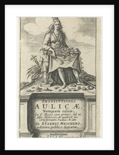 Abundance with lap full of flowers and wheat sheaf and image of Mercury by Lowijs Elzevier III