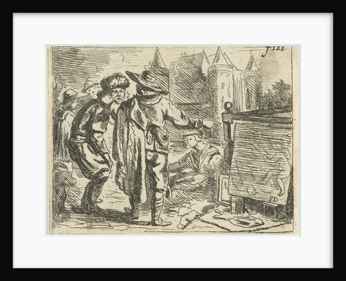 Man with fur hat pulled to his ear by Francoys Dancx