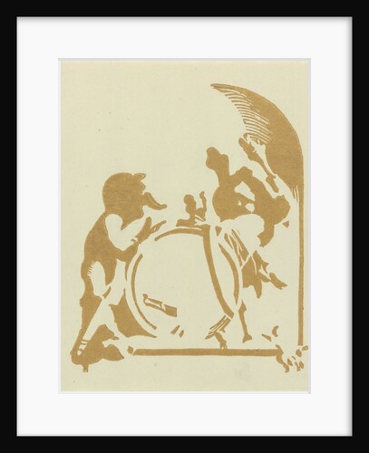 Display Block Allegory with two putti by Jacob de Wit