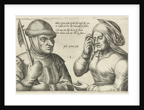 Farewell to a soldier by Julius Goltzius