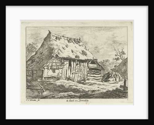 Couple at a barn by Carel Lodewijk Hansen