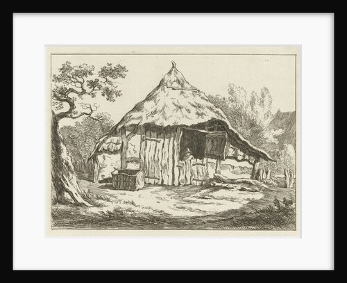 Barn with open upper door by Carel Lodewijk Hansen