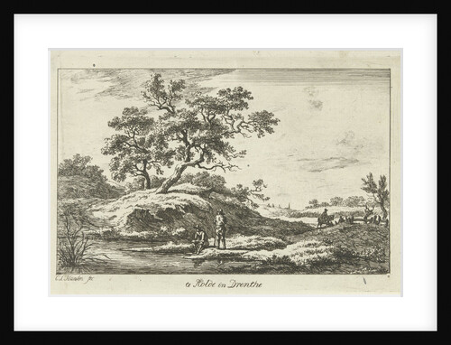 Travelers on the waterfront by Carel Lodewijk Hansen