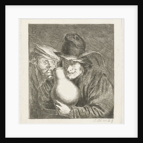 Two farmers with a jug by Jabes Heenck