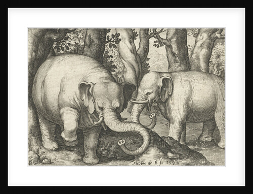 Two elephants by Assuerus van Londerseel