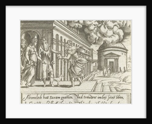 Abraham gives Abimelech the money back to Sara by Cornelis Bos