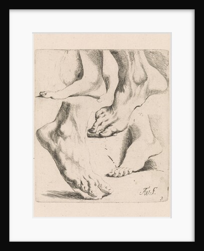 Four studies of feet by Augustinus Terwesten I