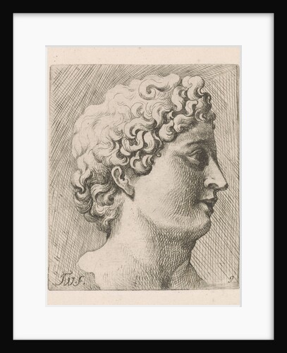 Portrait Bust of a man to the right by Augustinus Terwesten I