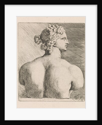 Copy of the classical sculpture of Venus de Medici, seen from the back, head to the right by Augustinus Terwesten I