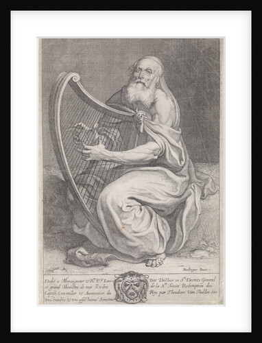 David playing the harp, Theodoor van Thulden by Louis Petit