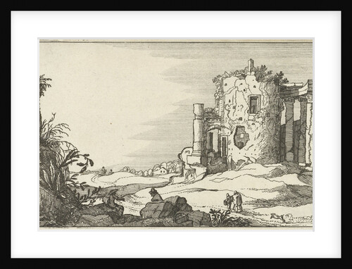 Ruins of a temple surrounded by columns by Claes Jansz. Visscher II
