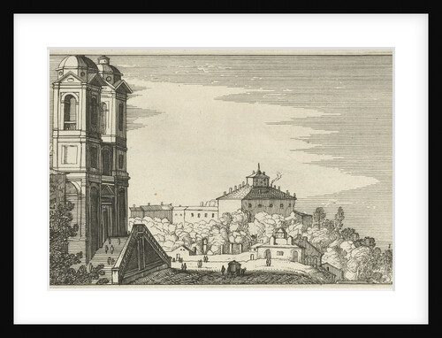 Trinita dei Monti in Rome by Claes Jansz. Visscher II
