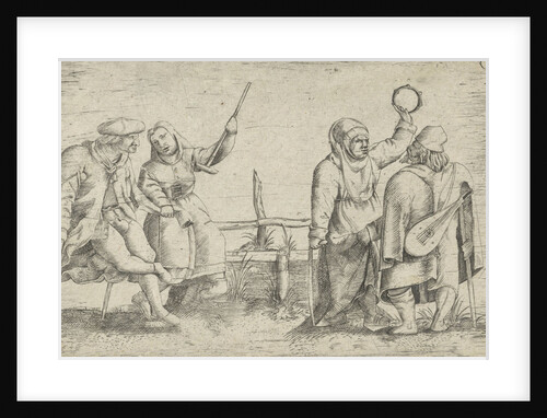 Two crippled dancers and musicians by Cornelis Massijs