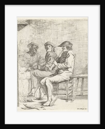 Three men making music by Pieter van den Berge