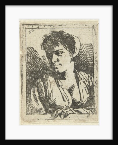 Bust of a young woman by Cornelis Pietersz. Bega