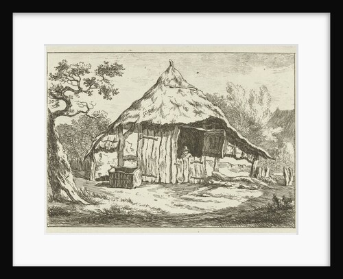Barn with open upper door by Carel Lodewijk Hansen