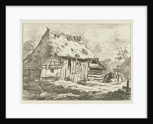 Couple at a barn by Carel Lodewijk Hansen