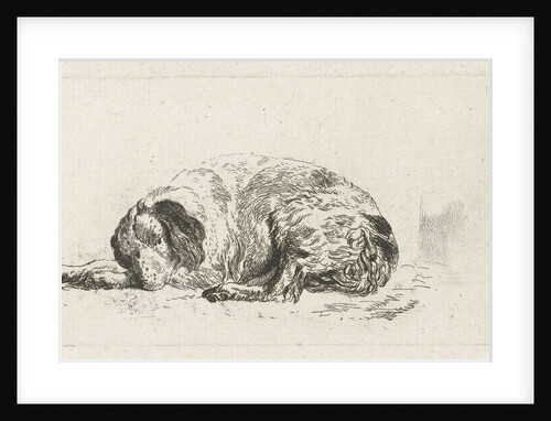 Lying dog by Pieter Gerardus van Os