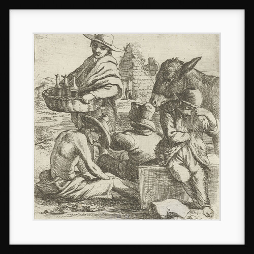 Gin seller and the three beggars by Jan van Ossenbeeck